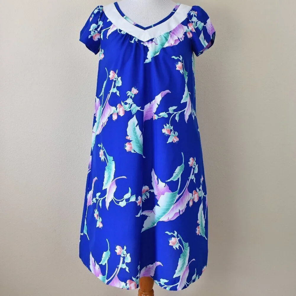 Vintage Hilo Hatties Hawaiian Mumu Dress - M - Picture 4 of 10